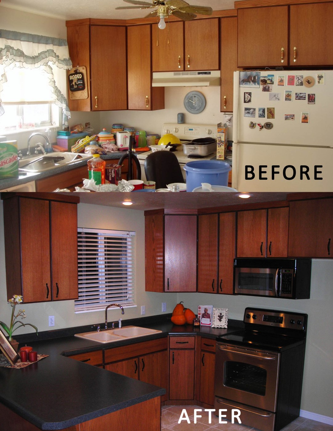 Kitchen Cabinet Upgrade Before and After